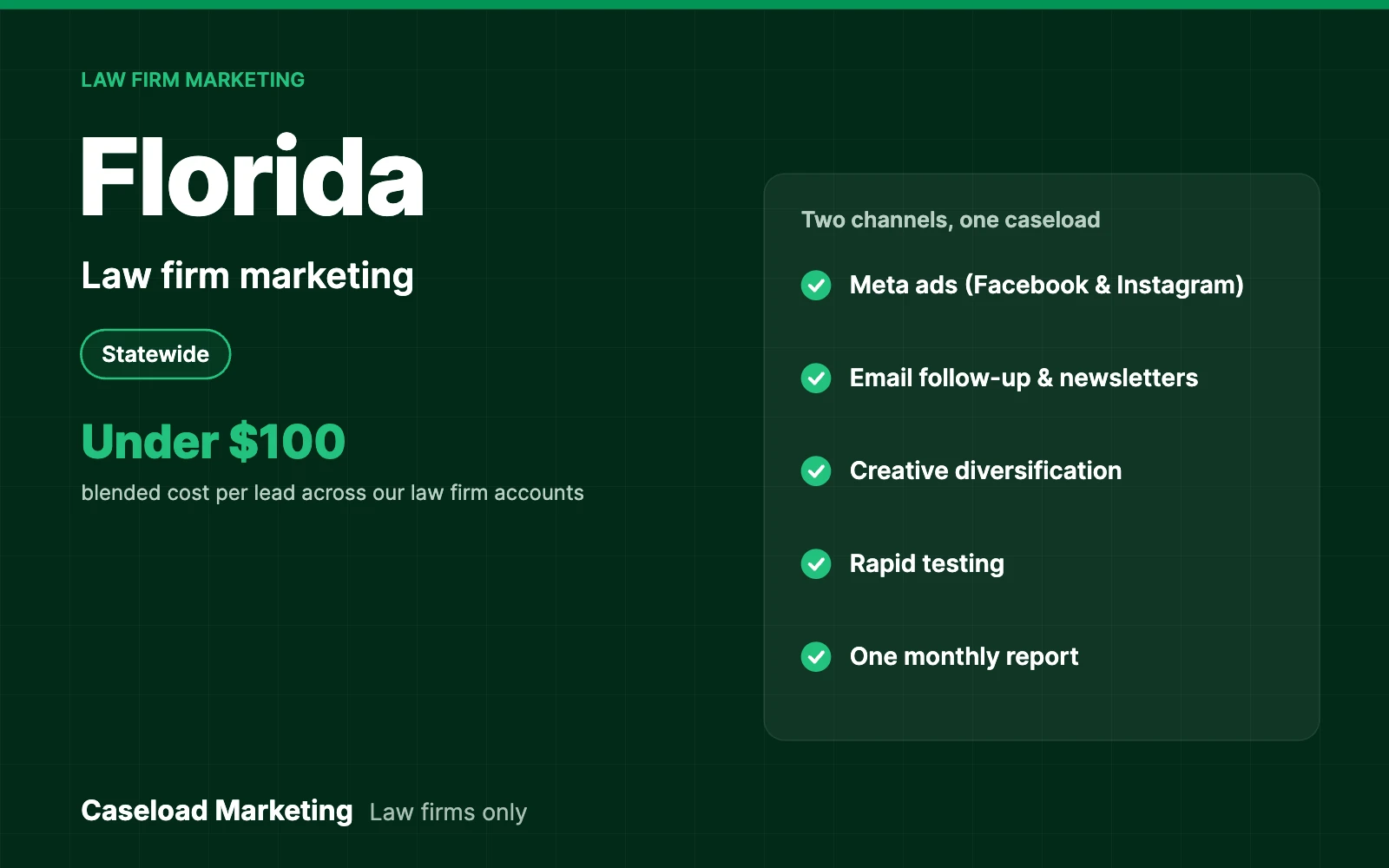 Florida law firm marketing: Meta ads and email for law firms across Florida